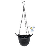 Produktbild von Spetebo Metall Vogelwassertränke zum Aufhängen Grau 15 cm - 0,25 l