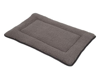 Spetebo Plüsch Hundematte und Katzenkissen aus Polyester grau 60 x 40 cm waschbar - 60 cm – Bild 1 von 12