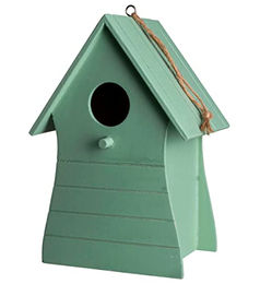 Produktbild von Spetebo Vogelhaus aus Holz zum Aufhängen in Grün