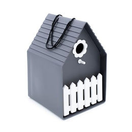 Spetebo Vogelhaus aus Kunststoff in Grau und Weiß – Bild 1 von 7