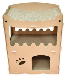 SpirePets Katzenhaus Nachhaltiges Spielhaus und Kratzmöbel aus Karton für Katzen – Bild 1 von 1