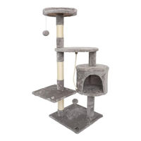 Produktbild von SPOCADO Athletic Kratzbaum für Katzen mit Höhle und Plattform in Grau, 112 x 40 x 40 cm