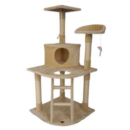 SPOCADO Rovers Katzenkratzbaum mit Höhle und Sisalpfosten Beige 120 x 55 x 55 cm – Bild 1 von 5