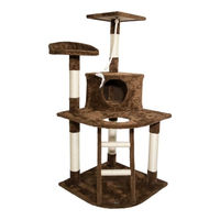 Produktbild von SPOCADO Rovers Katzenkratzbaum mit Höhle und Sisalpfosten Braun 120 x 55 x 55 cm