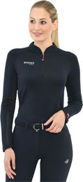 SPOOKS Reitshirt Damen Langarm Sportshirt aus Polyester in Blau oder Schwarz Größe L – Bild 1 von 5