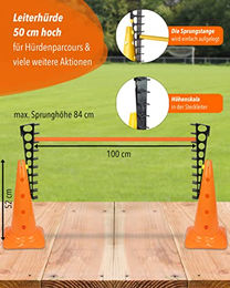 SPORTIKEL24 Agility Hürde aus Kunststoff mit Sprungleitern für Hundetraining in Orange – Bild 1 von 4