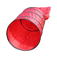 Produktbild von Sportikel24 Agility Sacktunnel Rot für Hunde und Welpen mit 3,80 m Länge und 60 cm Durchmesser - 2 kg