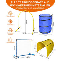 Produktbild von SPORTIKEL24 Agility-Slalom Hoopers Profi-Set VDH-konform aus Aluminium in Weiß/Bunt