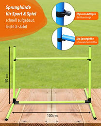 Produktbild von SPORTIKEL24 Agility Sprunghürde für Hunde aus Kunststoff in Gelb 100 x 90 cm