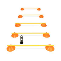 Produktbild von SPORTIKEL24 Cavaletti Mini-Hürden 5er Set aus Kunststoff in Orange und Gelb für Hundetraining und Agility - 5 x 100 cm