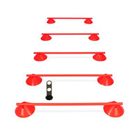 Produktbild von SPORTIKEL24 Cavaletti Mini-Hürden 5er Set aus Kunststoff in Rot für Hundetraining und Agility - 5 x 100 cm