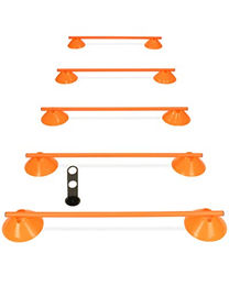 SPORTIKEL24 Cavaletti Mini-Hürden 5er Set Orange aus Kunststoff für Hundetraining und Agility - 5 x 100 cm – Bild 1 von 7