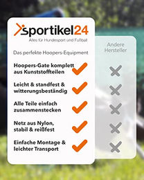 Sportikel24 Hoopers-Gate Agility-Gerät aus Kunststoff Blau mit weißem Netz XL – Bild 1 von 6