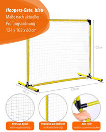 Sportikel24 Hoopers-Gate Agility-Gerät für Hunde aus Kunststoff in Gelb mit weißem Netz – Bild 1 von 4