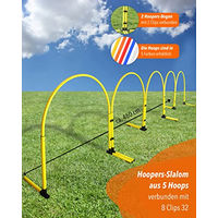 Produktbild von Sportikel24 Hoopers-Slalom aus Kunststoff für Hunde Agility-Training in Weiß