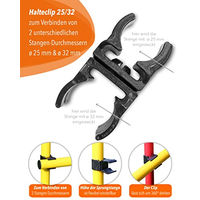 Produktbild von SPORTIKEL24 Hürden-Verbinder Clip aus Kunststoff für Agility und Hundesport Schwarz