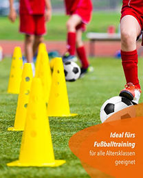 SPORTIKEL24 Kegel-Hürde 30 Agility Set mit 100 cm Stangen in Orange aus Kunststoff – Bild 1 von 2