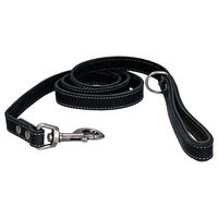 Produktbild von Spotted! Pro Leder Hundeleine schwarz 130 cm 18 mm