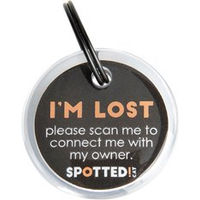 Produktbild von Spotted! Pro Smart Pet Tag Tierkennzeichnung mit QR-Code und NFC-Chip für Hunde und Katzen in Silber Größe Small