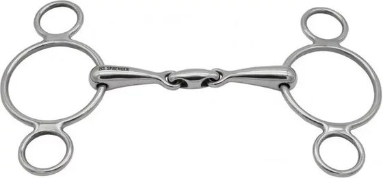 Sprenger 3-Ring Gebiss doppelt gebrochen aus Edelstahl 125 mm – Bild 1 von 3