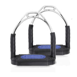 Sprenger Bow Balance Sicherheitssteigbügel aus Edelstahl mit 13cm Trittweite in Silber oder Blau – Bild 1 von 9