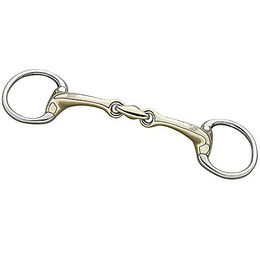 Sprenger Dynamic RS Unterlegtrense Olivenkopf doppelt gebrochen 14 mm Silber – Bild 1 von 3