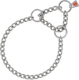Sprenger Erziehungshalsband für Hunde aus Edelstahl mit Zugbegrenzung und runden Gliedern in Silber klein – Bild 1 von 3