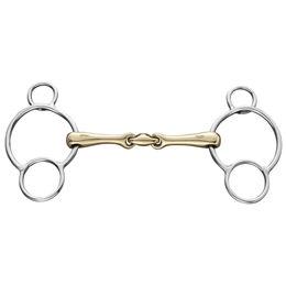 Sprenger Gebiss HSP KK Ultra Universal 3 Ringe doppelt gebrochen Gold – Bild 1 von 1