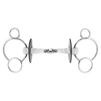 Produktbild von Sprenger Gebiss Nathe 3-Ring doppelt gebrochen aus Edelstahl in Silber