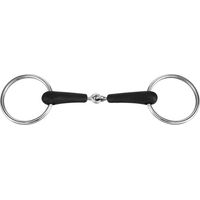 Produktbild von Sprenger Gummitrense Gebiss einfach gebrochen weich 18 mm Edelstahl Silber Schwarz