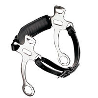 Produktbild von Sprenger Hackamore aus Leder für Ponys mit Edelstahl in Schwarz und Silber