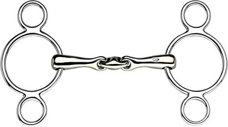 Sprenger KK Ultra 3-Ring Gebiss Sensogan doppelt gebrochen Edelstahl 140 mm – Bild 1 von 3