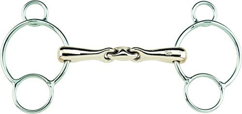 Sprenger KK Ultra Universal Gebiss 3-Ring doppelt gebrochen Sensogan Edelstahl Silber 16 mm – Bild 1 von 5