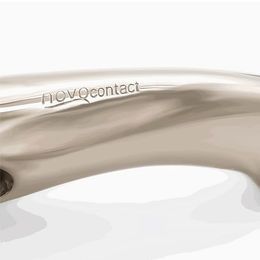 Sprenger NOVOcontact Unterlegring Olivenkopf-Form 14 mm einfach gebrochen Silber – Bild 1 von 2