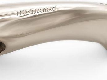 Sprenger Novocontact Wassertrense einfach gebrochen 12mm aus Edelstahl in Silber – Bild 1 von 2