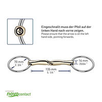 Produktbild von Sprenger Novocontact Wassertrense einfach gebrochen mit Sensogan für Pferde 14 mm
