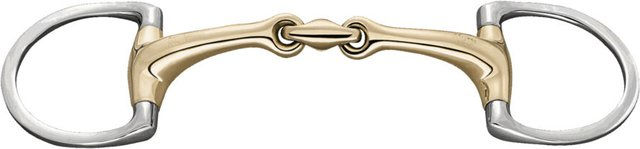 Sprenger Olivenkopfgebiss Dynamic RS Sensogan doppelt gebrochen mit D-Ring 14 mm – Bild 1 von 8