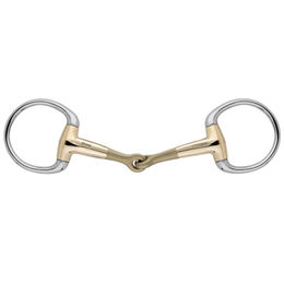 Sprenger Olivenkopftrense Turnado Einfach Gebrochen 14 mm mit SENSOGAN Gebiss in Gold – Bild 1 von 2