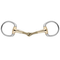 Produktbild von Sprenger Olivenkopftrense Turnado Einfach Gebrochen 14 mm mit SENSOGAN Gebiss in Gold