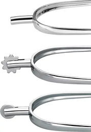 Produktbild von Sprenger Reitsporn Ultra Fit mit gerader Spitze und flacher Rolle 16 mm Silber