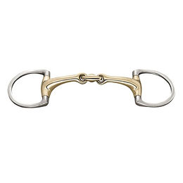 Sprenger Sensogan Olivenkopfgebiss Dynamic RS doppelt gebrochen mit D-Ring 14mm Silber – Bild 1 von 10