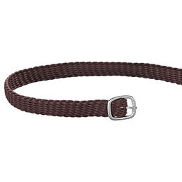 Sprenger Sporenriemen aus Nylon in Braun mit silberner Schnalle 45 cm – Bild 1 von 3