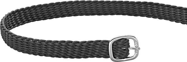 Sprenger Sporenriemen aus Nylon in Schwarz mit silberner Schnalle – Bild 1 von 4
