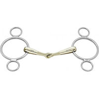 Produktbild von Sprenger Turnado 3-Ring Gebiss einfach gebrochen 16mm aus Edelstahl in Silber