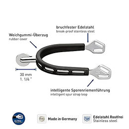 Sprenger Ultra Fit Extra Grip Sporen aus Edelstahl mit großem Ballrad – Bild 1 von 7