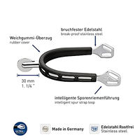 Produktbild von Sprenger Ultra Fit Extra Grip Sporen aus Edelstahl mit großem Ballrad