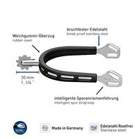 Produktbild von Sprenger Ultra Fit Extra Grip Sporen mit Sonnenrad und Balkenhol-Schlaufe 30mm