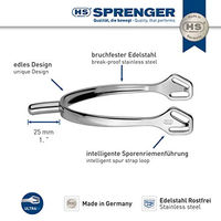Produktbild von Sprenger Ultra Fit Sporen aus rostfreiem Edelstahl mit Ballrad und abgerundeter Form 30 mm