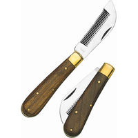 Produktbild von Sprenger Verziehmesser für die Mähnen- und Schweifpflege aus Edelstahl mit Holzgriff in Braun und Silber