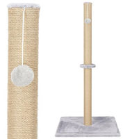 Produktbild von SPRINGOS Kratzbaum für Katzen mit Spielzeugball und Sisal-Kratzpfosten Grau 50 x 50 x 103,5 cm